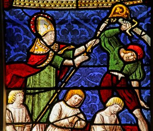 Window Depicting Saint Nicholas at the Execution of Three Men