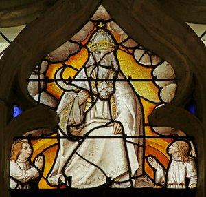 Window Depicting a Scene from the Book of Revelation: God with Sickle