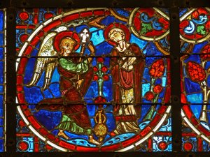 Window depicting the Annunciation by French School