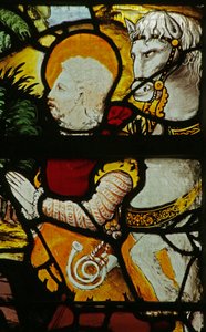 Window Depicting the Vision of St Eustache (detail) by French School