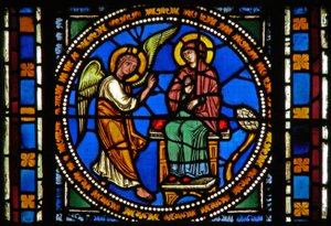 Window s2-C depicting the Annunciation by French School