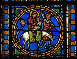 Window s2-C depicting the Flight into Egypt