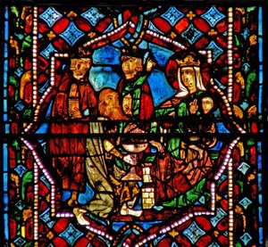 Window 0 depicting the Adoration of the Magi by French School
