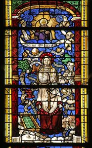 Window depicting the Litany of the Virgin Mary (After an engraving by Thilmann Kerver) by French School
