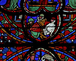 Window depicting the Resurrection - the sleeping soldiers by French School