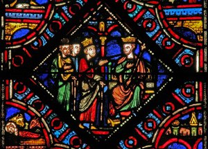 Magi with Herod (Window W0) by French School