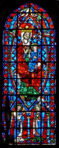 Window depicting the Virgin and Child; the Annunciation by French School