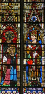 St Valerie and Archbishop Martianus by French School