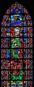 Window w102 depicting St Peter by French School