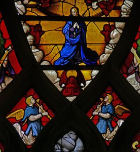Window depicting the Assumption of the Virgin Mary