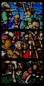 Window depicting a scene from the life of St Claude