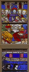 Donors with St John the Baptist by French School