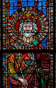 Window w11 depicting Emperor Frederick Barbarossa by French School