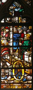 Window depicting a scene from the life of St Nicholas by French School