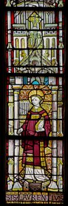 Window w12 depicting St Lawrence by French School