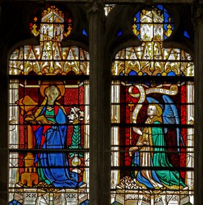Window depicting the Annunciation by French School