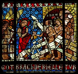 Christ Descends into Hell, Breaks the Gates and Finds Adam and Eve