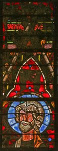 Window w14 depicting a saint