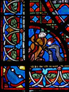 Window w15 depicting donors - watercarriers