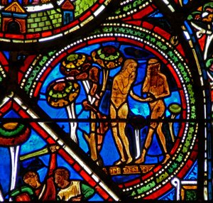 Good Samaritan Window: Adam and Eve Eat the Forbidden Fruit
