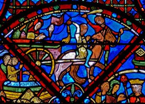Window w15 depicting the story of St Stephen