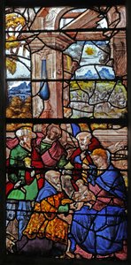 Window depicting the Adoration of the Magi by French School