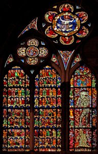 Window w16 depicting the Last Judgement by French School