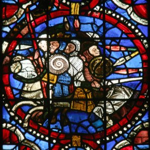 Window depicting Adonibezek scene? the heat of the battle by French School