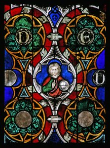 Window w17 depicting Christ blessing by French School