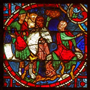 Window depicting St Paul as Saul at Stephen