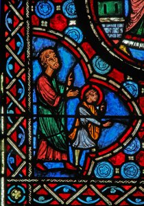 Scene from the Life of St Martin (Window W1) by French School