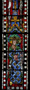 Window depicting St Louis by French School