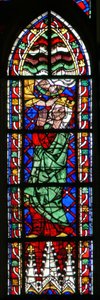 Window depicting the Coronation of the Virgin