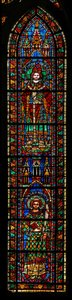 Window w201 depicting St Stephen and St Clement
