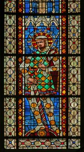 Window w203 depicting St Exupery by French School