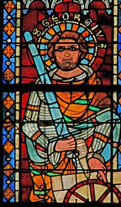 Window w203 depicting St George by French School