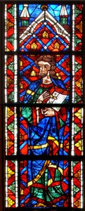 Window depicting a prophet by French School