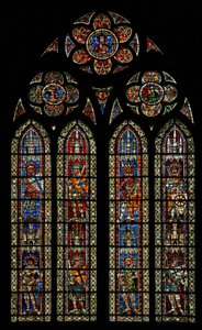 Window w203 depicting a saint knight by French School