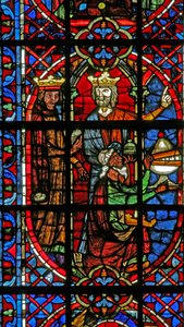 Window depicting the Adoration of the Magi by French School