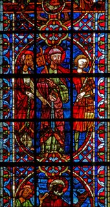 Window depicting St Peter and St Paul before Emperor Nero by French School