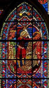 Window depicting the Death of St Paul by French School