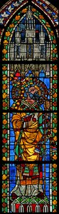 Window w205 depicting St Abrogastius by French School