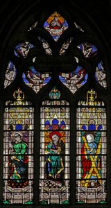 Window depicting St Peter, St Paul and St Andrew by French School