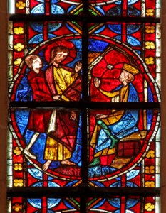 Window depicting St James before Herod by French School