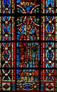 Window depicting a Scene from the Life of St Helen: Queen Gratulie of Corinth Receives Her Doctor by French School
