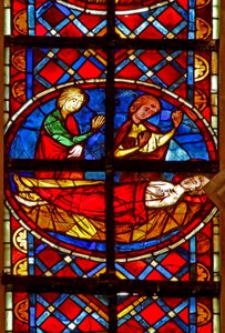 Window depicting the death of St Vincent by French School