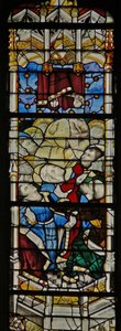 Window depicting the Ascension by French School