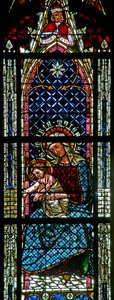Window depicting the Virgin and Child by French School