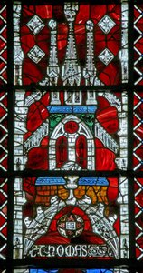 Window depicting a canopy