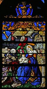 Window depicting the Adoration of the Magi by French School
